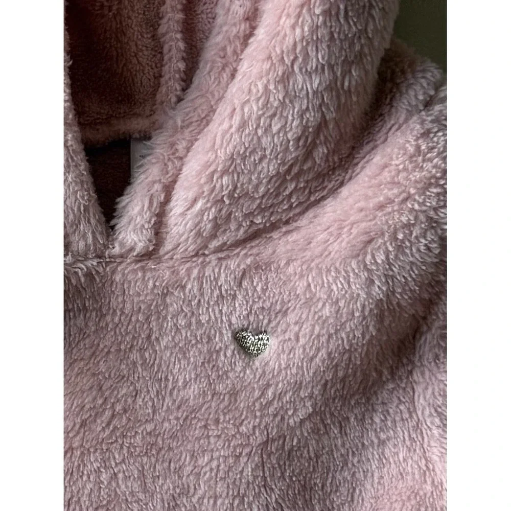 CARTER'S LOT OF 2- Pink Faux Fleece Fur hoodie & White‎ Button Up top 18 Months